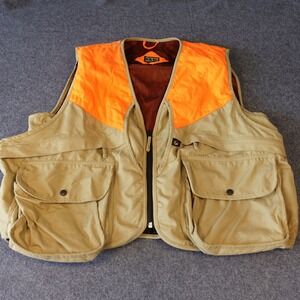 Gander Mountain Guide Series XL Hunting Vest Tan Blaze Orange Utility Canvas